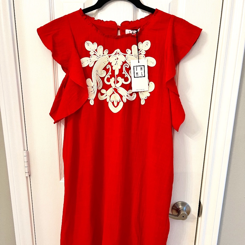 THML Flutter Sleeve Dress